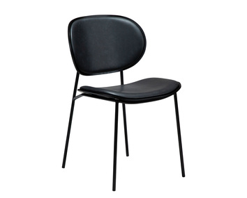 Clementina-Stol-Svart-PU-Svartbetsad-Ask