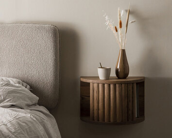 Velvet-Sängbord-Antik-Brunoljad-Ask-Utan-Dörr