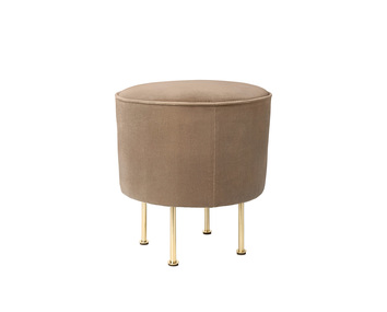 ModernLine_Pouffe_38_4-Leg_FullyUpholstered_Brass_GUBI_Velluto-208_F3Q