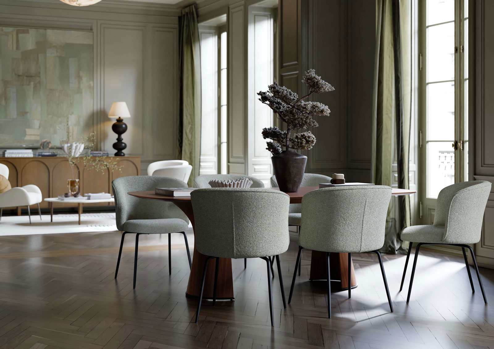 Bliss-chairs-pebble-earth-boucle-100810840-around-root-table-walnut-400800201-lifestyle-2.jpg Bliss stol Pebble Earth Boucle