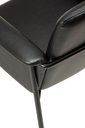 Vale-Karmstol-PU-Vintage-Svart-Detaljbild-1
