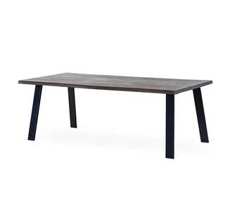 Exxet matbord Utställda ben Smoked Ek