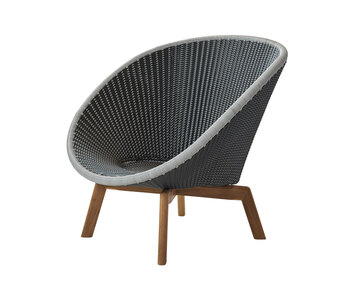 Peacock lounge chair, Teak, Grey-Light Grey 5458GIT