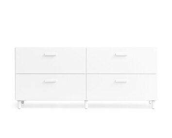 Relief Kommode Lav Hvid | Ben
