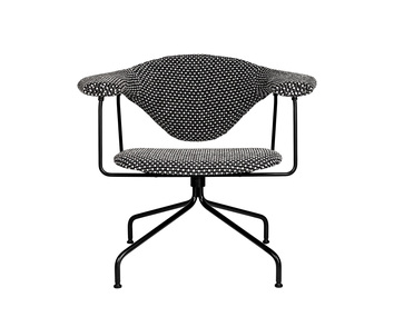 Masculo_LoungeChair_Swivel_Black_Dedar_Pon-Pon-001_Front