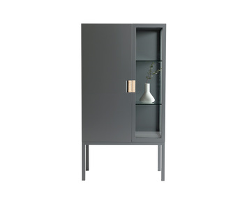Frame Skab Semi med vitrin, Storm Grey