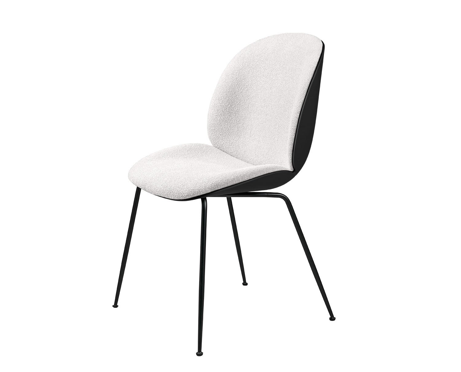 Beetle_Conic_Front-Upholstered_Black_Black_Light-Bouclé_GUBI_001_ItemNr.10076943_F3Q