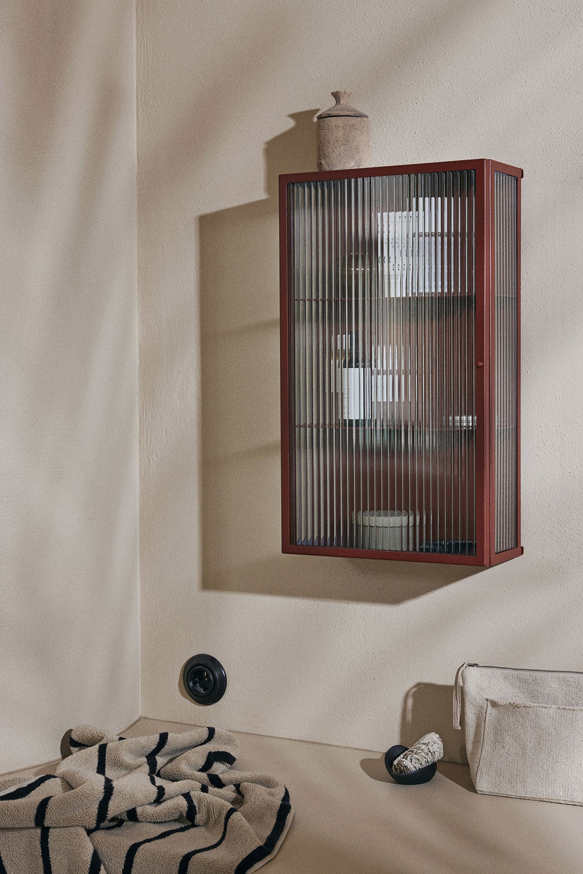Ferm-Living-Haze-Wall-Cabinet-Oxide-Red-Lifestyle