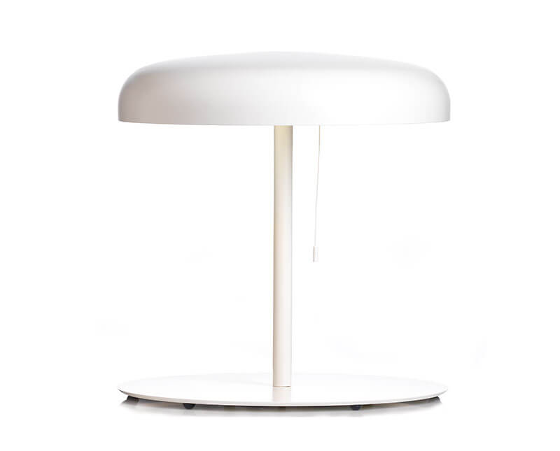 Mushroom-bordslampa-Vit