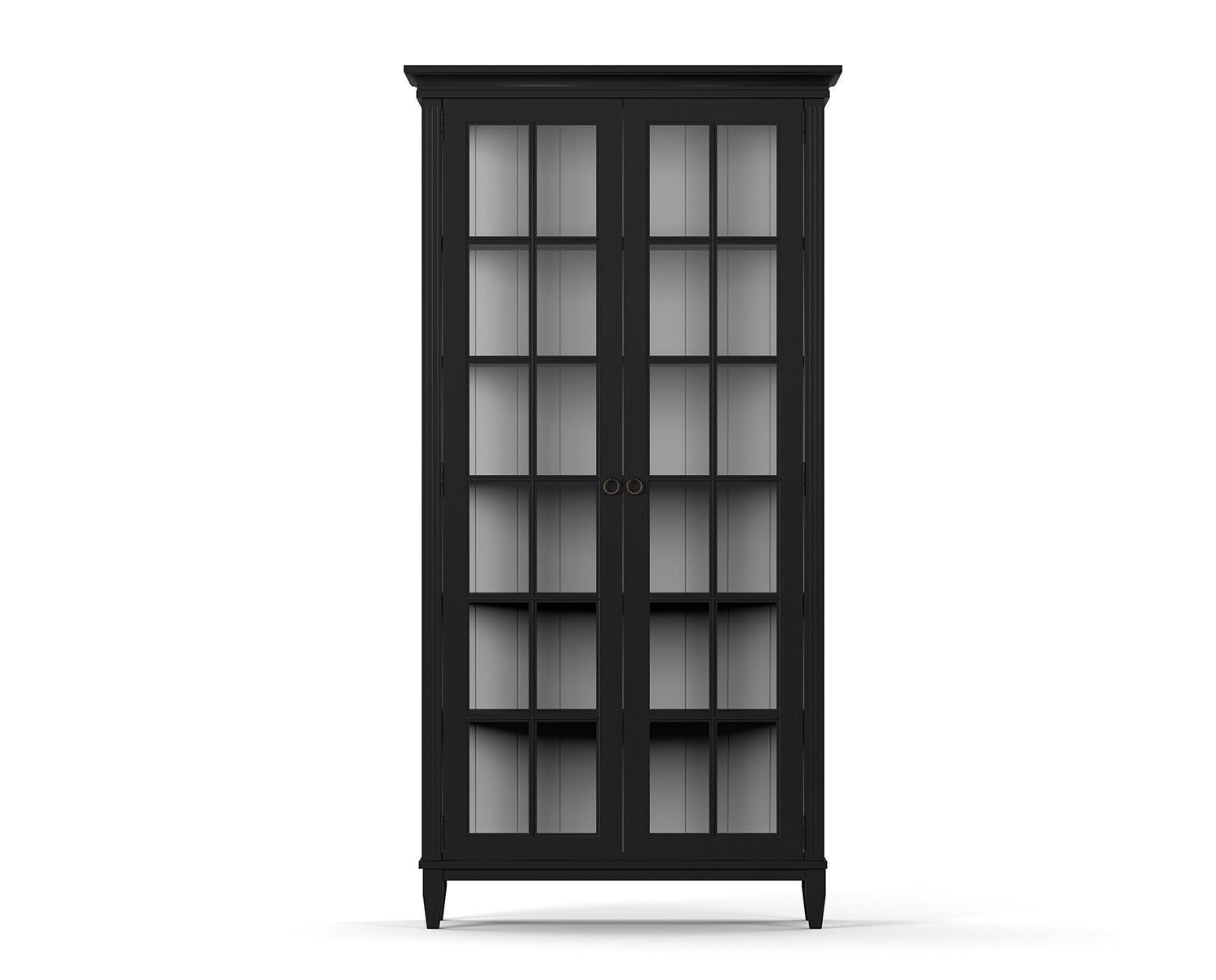 Stockholm Vitrineskab med to døre og glassider i udførelsen Sort