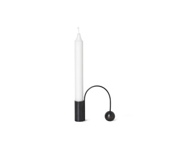 Ferm-Living-Balance-Ljusstake-Svart-Massing