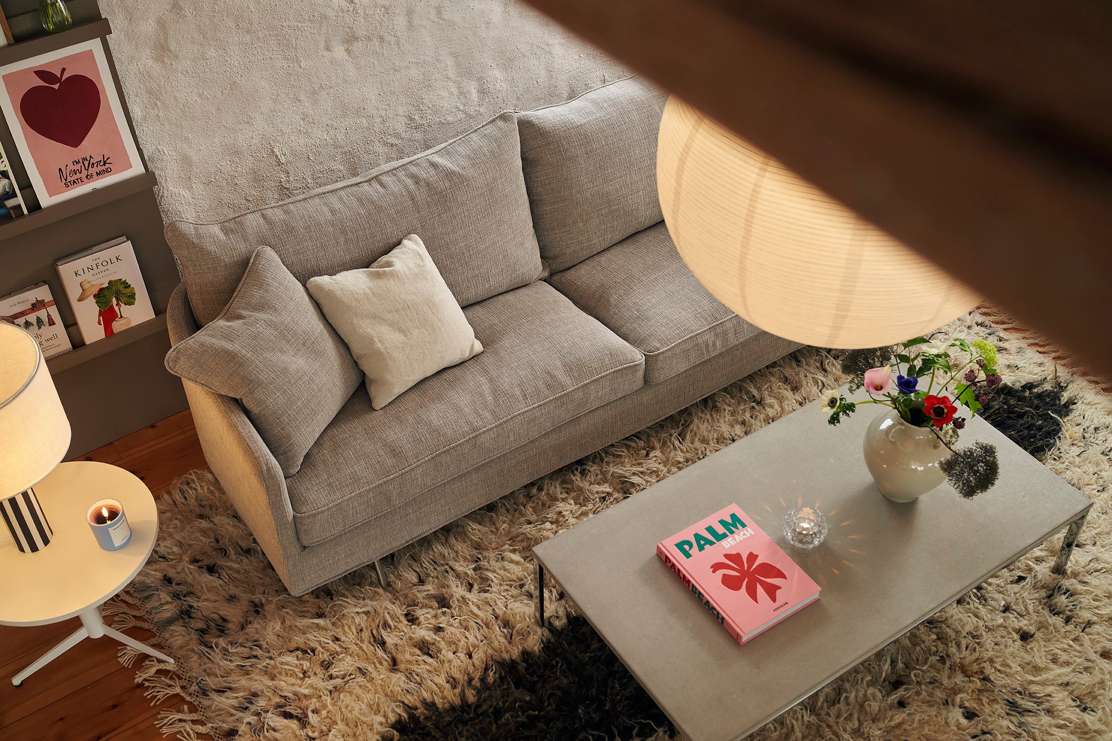 Julia 3-pers. XL sofa fra SITS i stof Ivy 1 Grey Beige
