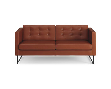 Madison-2-Sits-Soffa-Medstativ-Svart-Läder-Elmosoft-33001-Med-6-Knappar