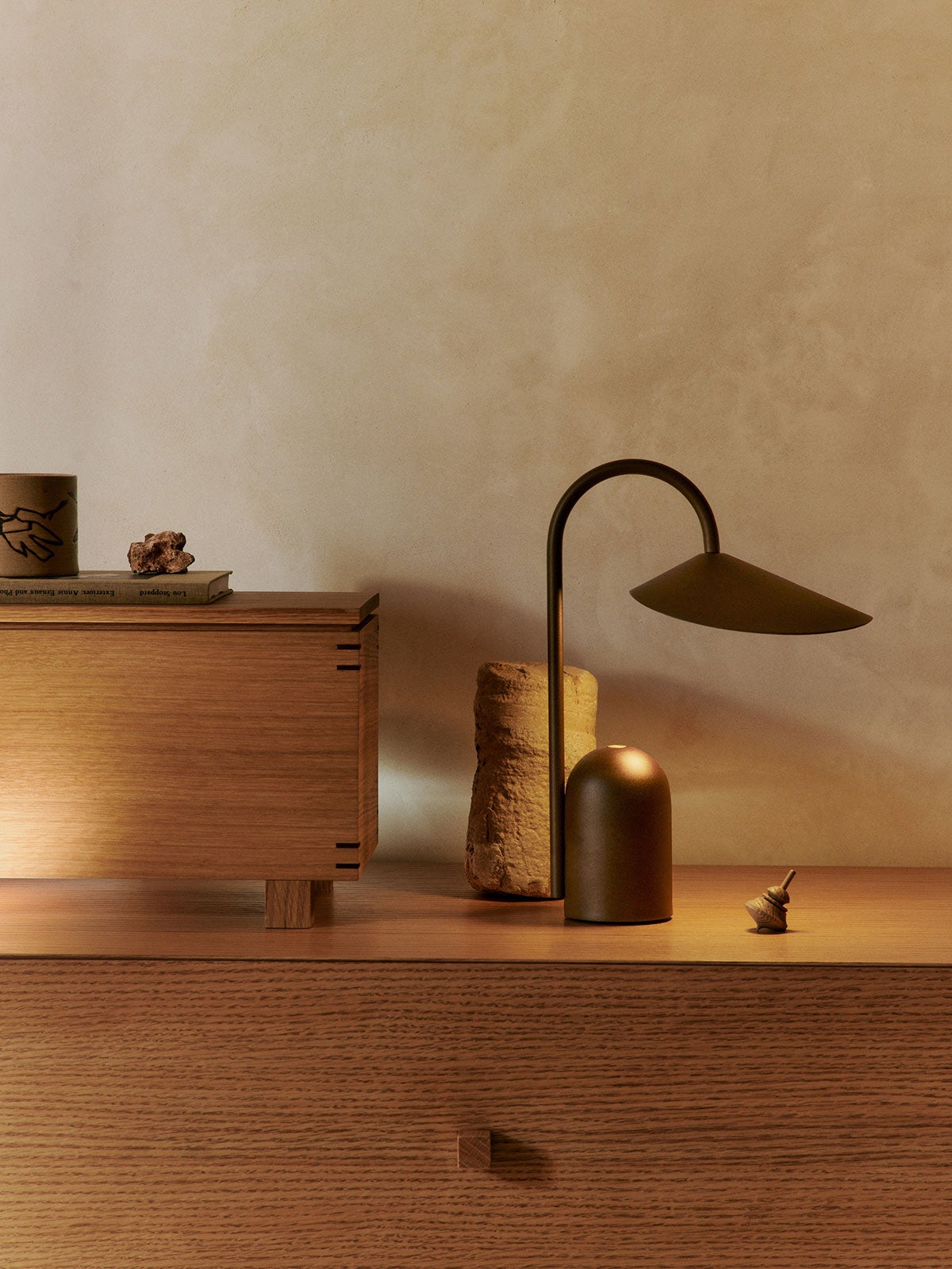Ferm-Living-Arum-Portable-Lamp-Dark-Chocolate-Lifestyle