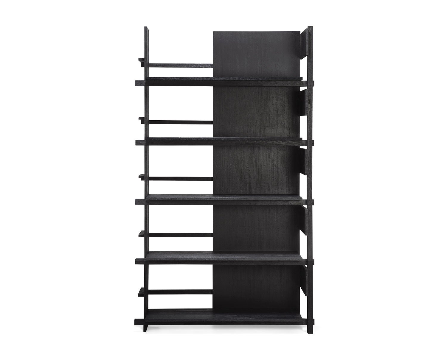 Abstract-Hylla-Svartlackad-Teak