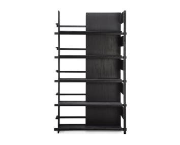 Abstract-Hylla-Svartlackad-Teak