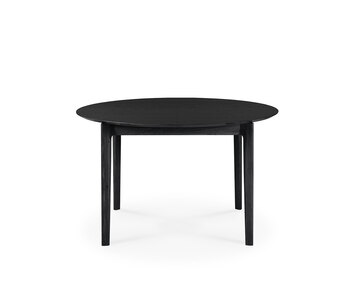 Bok-Matbord-Runt-Svart-Ek