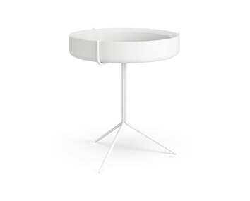 Drum-Bord-Vitlaserad-Ask-Vitt-Stål-46-CM