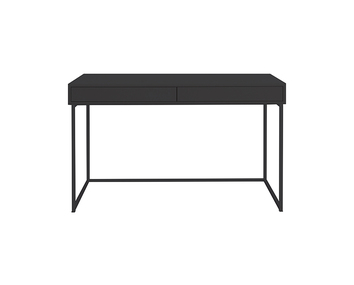 cube-skrivbord-2-lador-120-svart-framfrån-klar