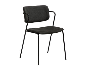 Zed-Stol-Tyg-Crow-Svart-Metallben