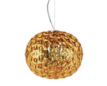 Planet-taklampa-amber-1-kartell