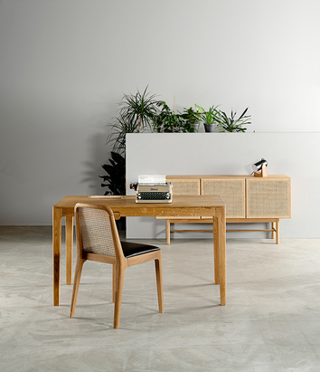 Raqcuet-Stol-skrivbord-Sideboard-Oljad-Ek-Miljo