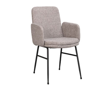 Conklin-Karmstol-Morkbeige-Svart-Metall