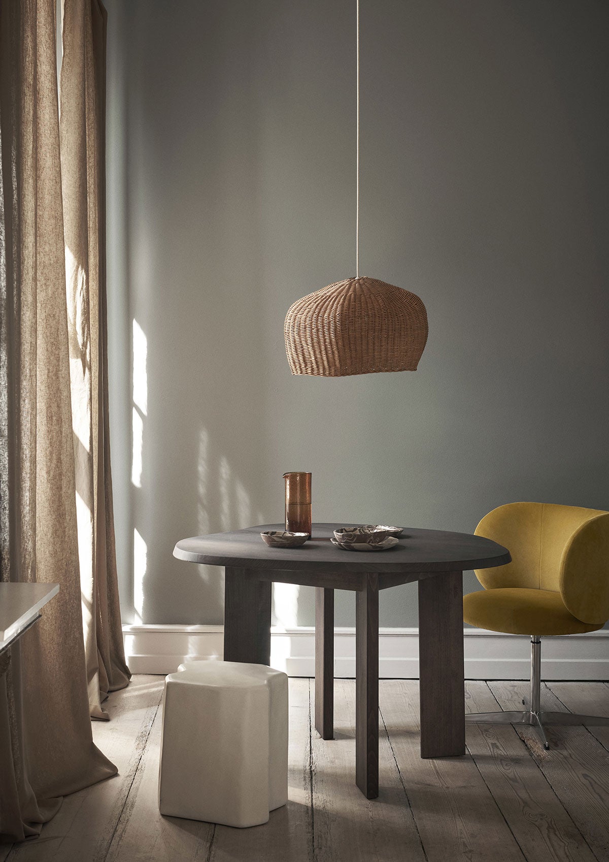 Ferm-Living-Tarn-Dining-Table-115-Dark-Stained-Beech-Lifestyle