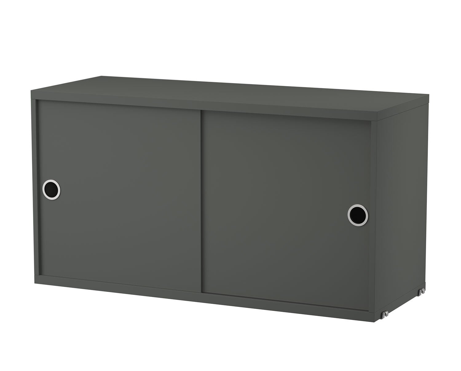 String-Skap-Skjutdorrar-78x30-Morkgra