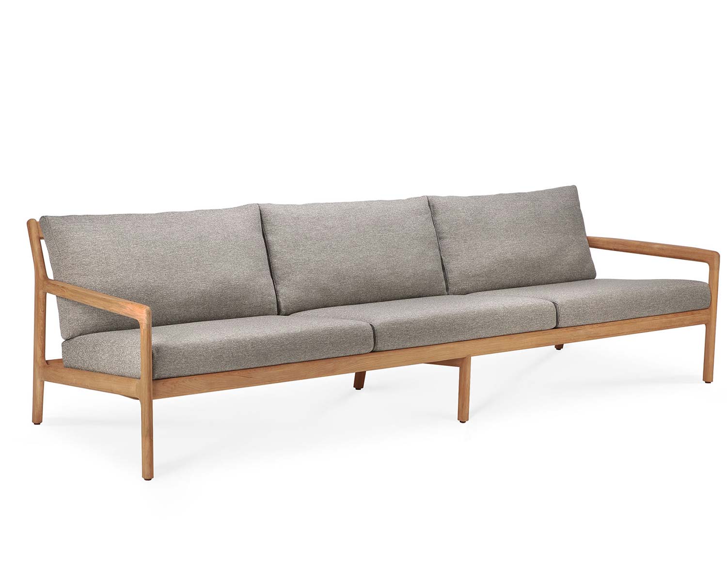 Jack udendørssofa til din terrasse! Lavet af teak med Mocha-polstring fra Ethnicraft.
