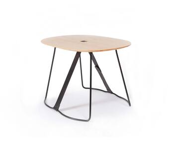 Sierra-table-with-black-leather-strap-Cuero