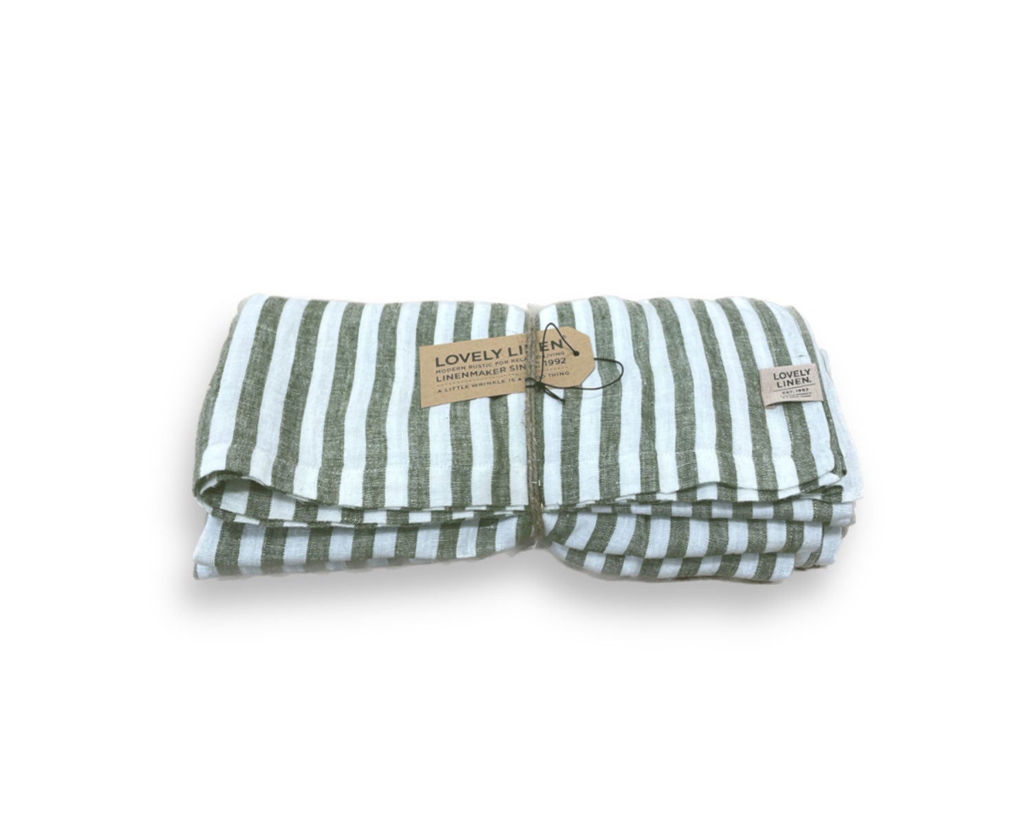 Lovely-Linen-Misty-Edge-Bordsduk-Jeep-Green