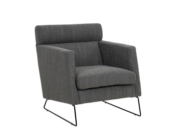 Degano-1-Seater-Armchair_-leone-antracit_-Degano-legframe-stal-Black_-side