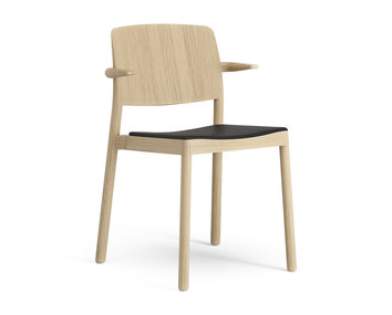 Grace-Karmstol-Klädd-Sits-Läder-Baltique-99011-Lackad-Ek