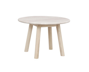 Taransay-Soffbord-D60-Travertin-Vitpigm-Ek