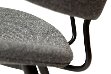 Napoleon-Stol-Grey-Bouclé-Metallben-Detalj-2