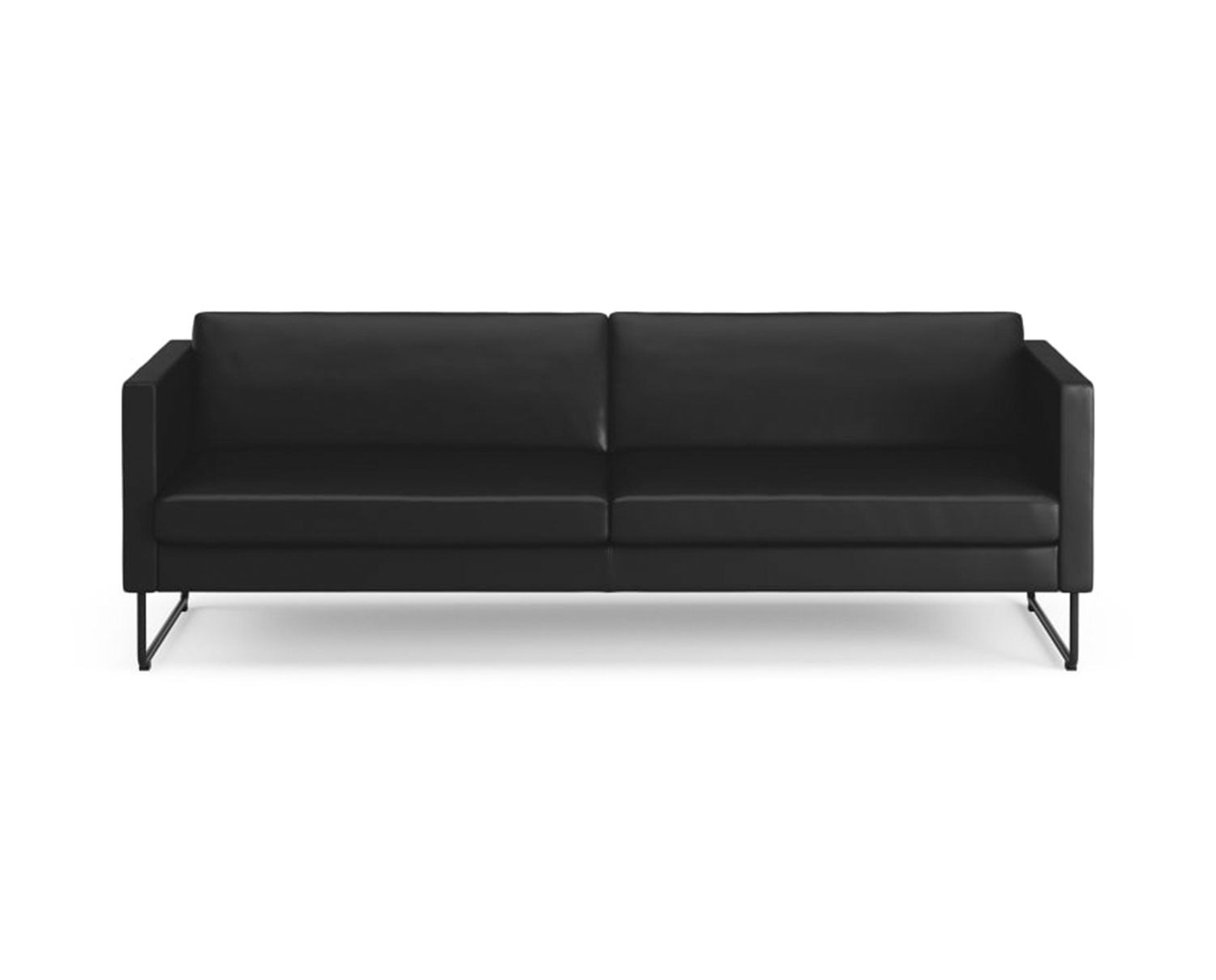 Madison-3-Sits-Soffa-Medstativ-Svart-Läder-Elmosoft-99999-Utan-Knappar