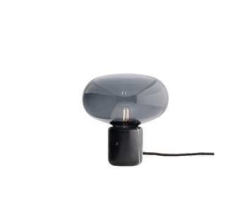 Karl-Johan-Bordslampa-Smoked-Glass-Black-Marquina-Grey-Background