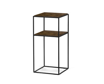 Lime-sangbord-med-underhylla-brunbetsad