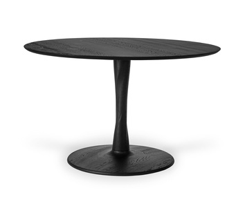 Torsion-Matbord-D127-Svart-Ek