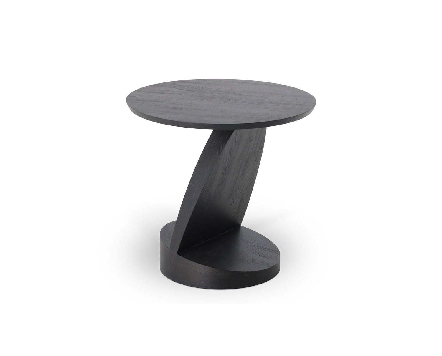 Oblic-Sidobord-Svart-Teak