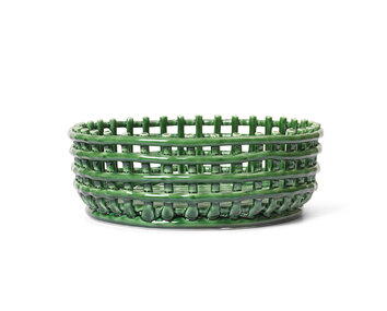 Ferm-Living-Ceramic-Centerpiece-Emerald-Green