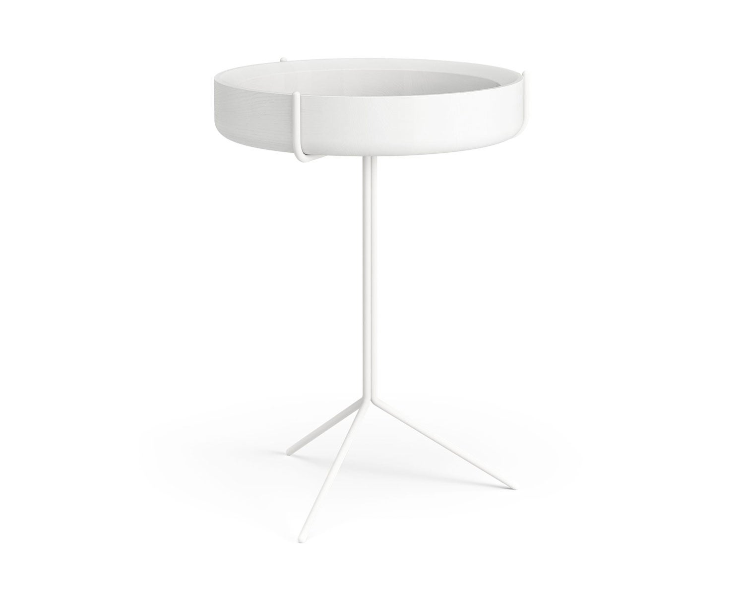 Drum-Bord-Vitlaserad-Ask-Vitt-Stål-56-CM
