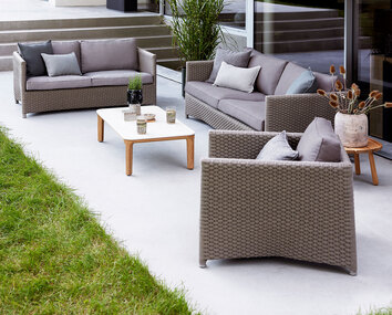 Diamond-loungefatolj-taupe