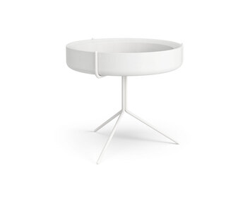 Drum-Bord-Vitlaserad-Ask-Vitt-Stål-36-CM