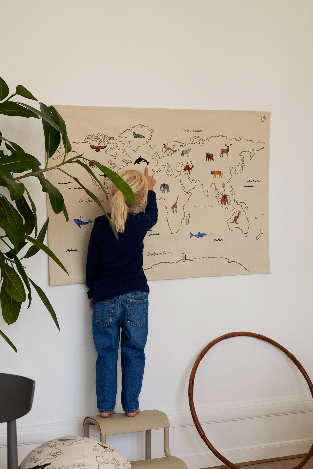 Ferm-Living-The-World-Textile-Map-Lifestyle
