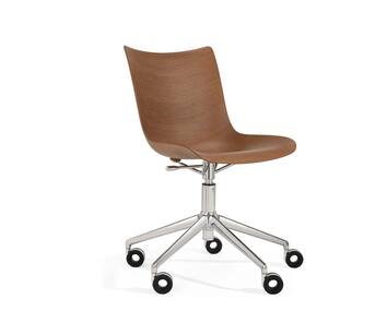 P-WOOD-SC-snurr-DARK-chrome-Kartell