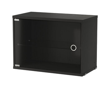 String-Skap-Glasdorr-58x30-Svartbetsad-Ask